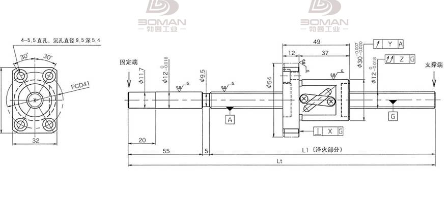KURODA GG1210AS-BALR-0455A 黑田精工丝杆怎么安装图解