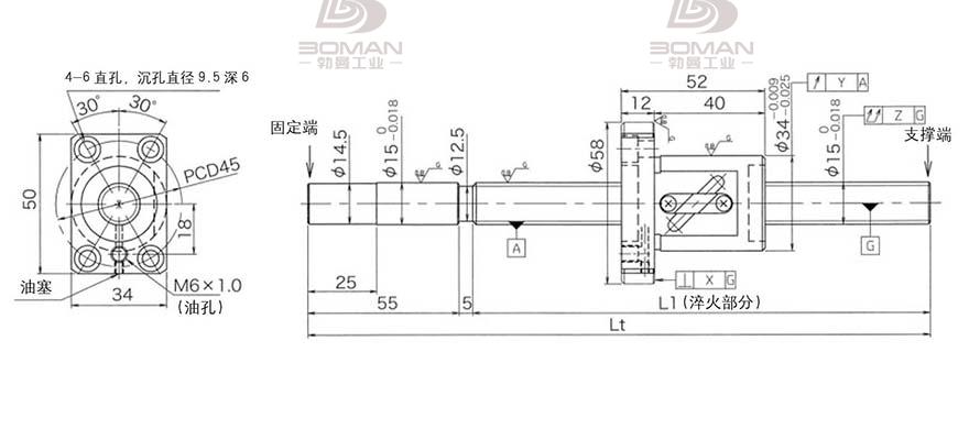 KURODA GG1510AS-BALR-1100A 黑田精工丝杆规格说明