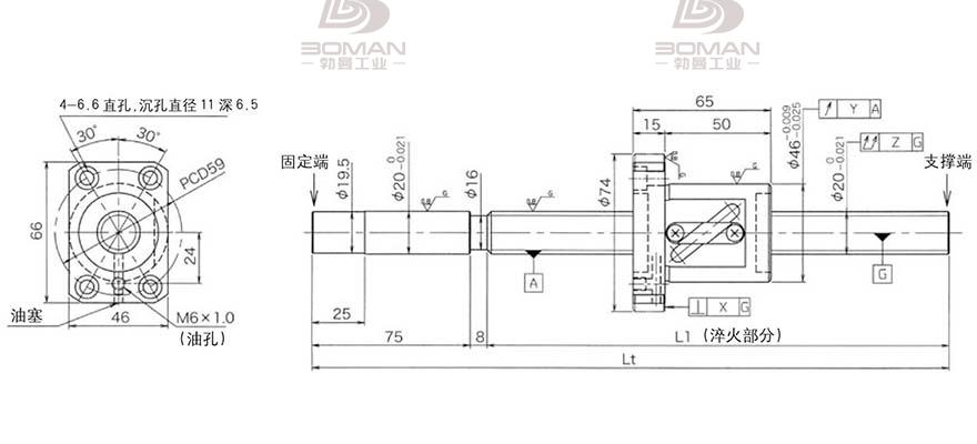 KURODA GG2010DS-BALR-1505A 日本黑田丝杆gk系列