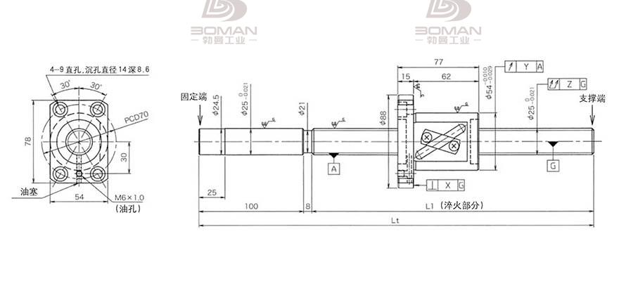 KURODA GG2525AS-BALR-2020A 日本黑田丝杆