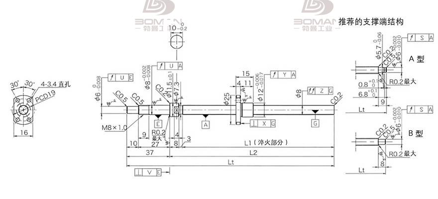 KURODA DP0801JS-HDNR-0180B-C3F kuroda丝杆系列