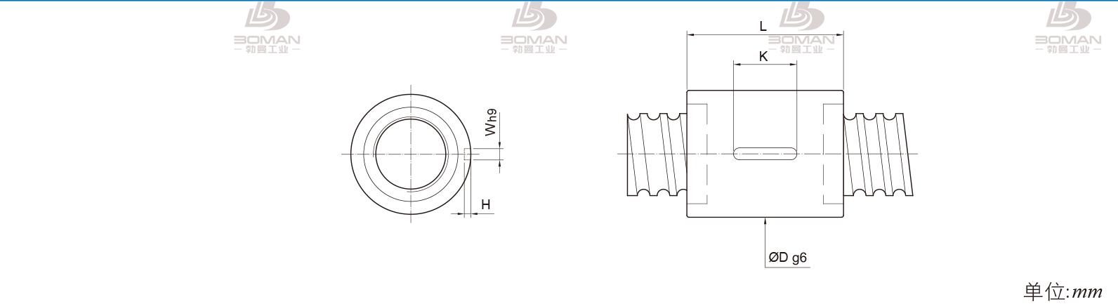 PMI RSIC8012-4 pmi滚珠丝杆的轴环作用