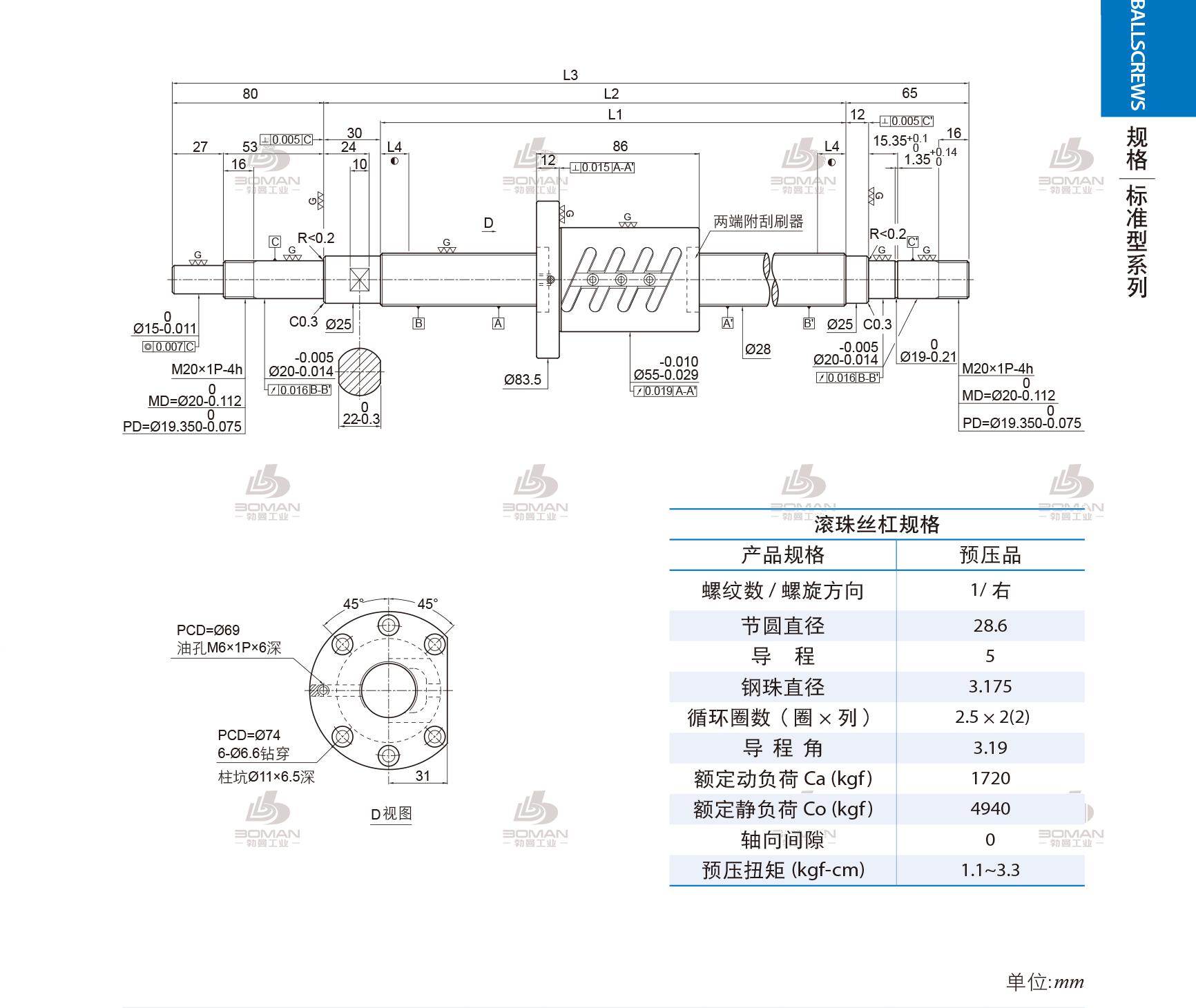 PMI 1R28-05B2-1FOWC-470-645-0.018 pmi丝杆线轨中国代理